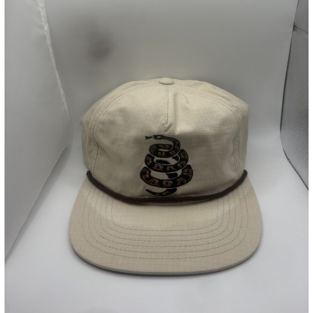 Howler Brothers Cottonmouth Rope Snapback Hat - Off-White Snake Design